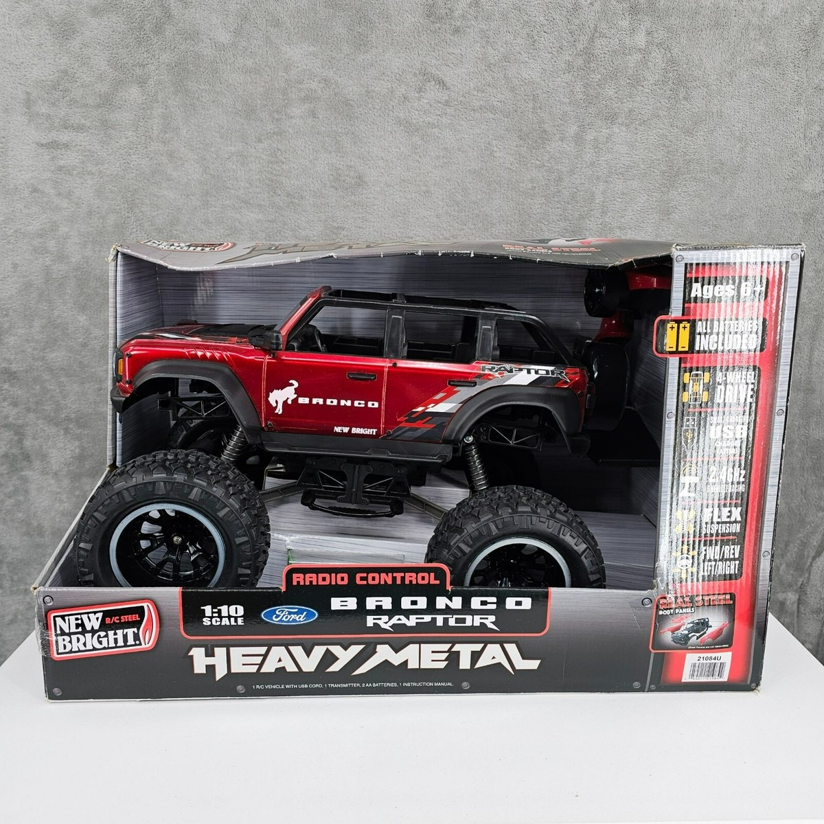 New Bright Ford Bronco Raptor Remote Radio Control Car Heavy Metal