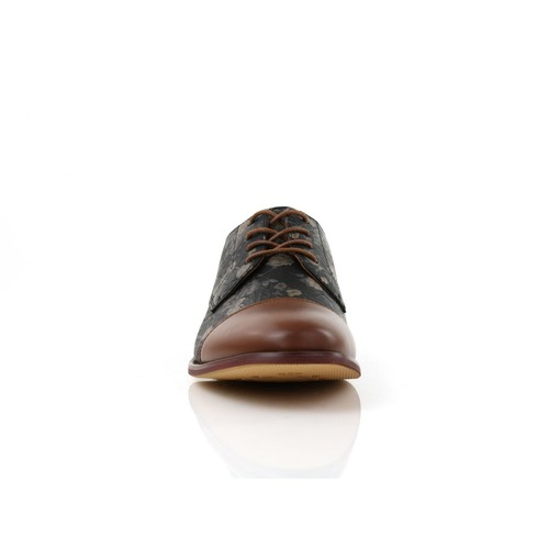 Zapatos de vestir informales informales Ferro Aldo Berkley para hombre con punta de gorra floral con cordones - Imagen 12 de 17