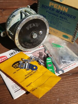 Moulinet De Pêche Vintage PENN 49M Super Mariner - Pêche En Mer USA - Avec Boîte Et Manuel D'origine