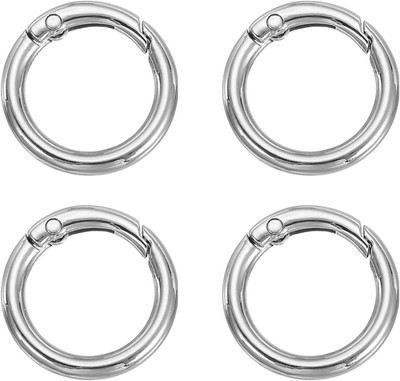 Frühling O-Ringe, 4 Stück 1,1 Zoll Metall Runde Clips Schlüsselringe Snap Schnal