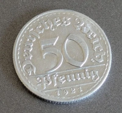 Deutsches Reich Weimarer Republik 50 Pfennig 1921 D - Bild 1 von 2