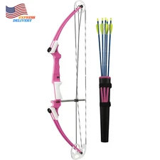 Genesis Original Archery Compound Bow and Arrow Set Draw Hand-Right Pink