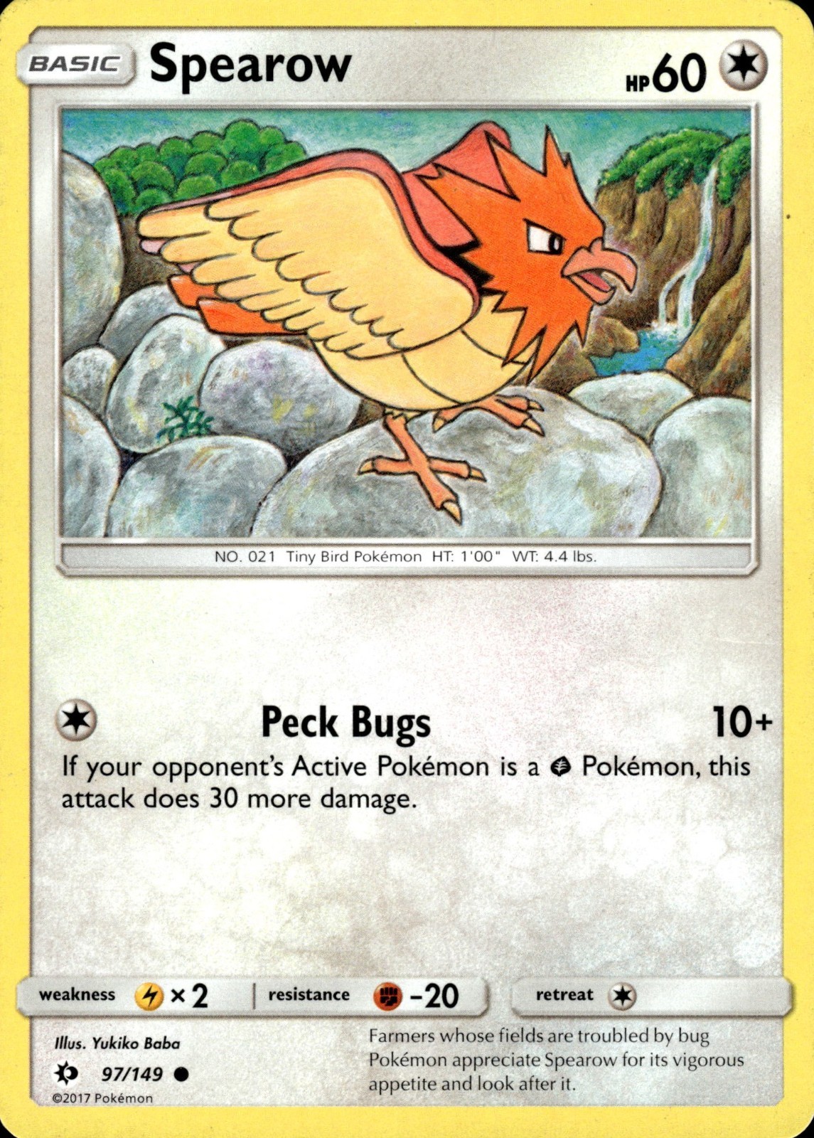 Spearow 97/149 | Sun & Moon - Base Set | Pokemon TCG | English | Common