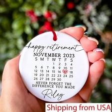Retirement Gifts for Men and Women 2025 Christmas Ornament Never Forget the D...