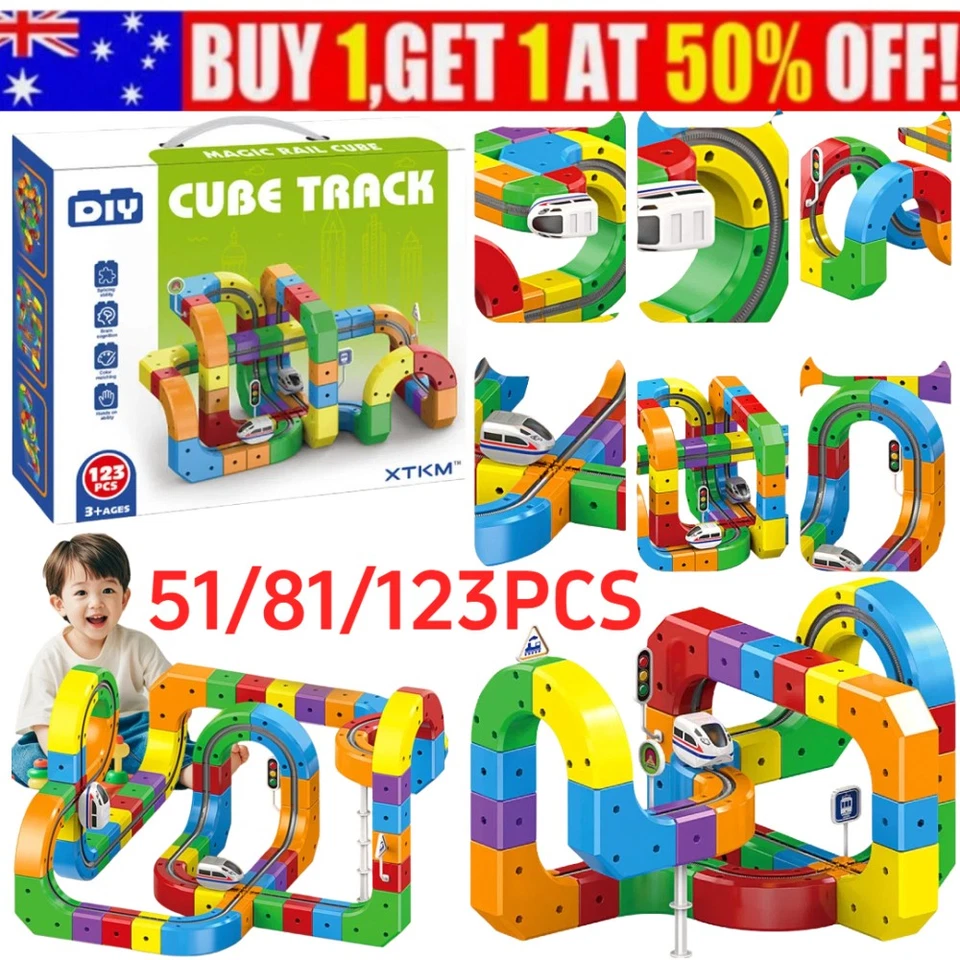 2025 New klick Rail Electric Train Set, Electric Train Set 3D Stem Learning Toy