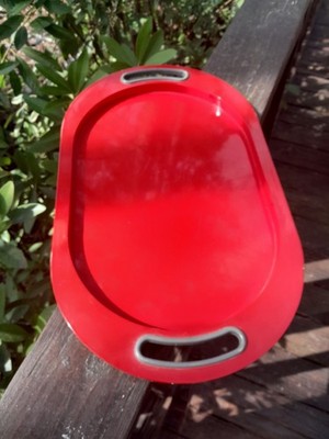 Biesse Pino Spagnolo Serving Tray Red Gray 1970s Panton Kartell Mod Pop