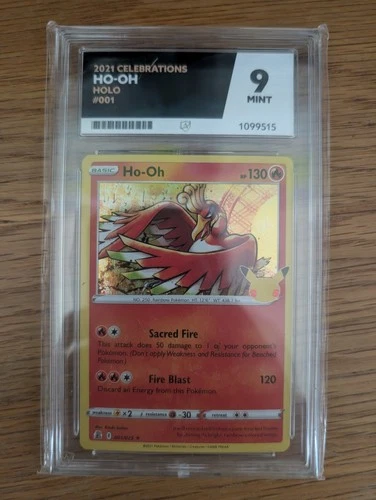 ACE 9 MINT Ho-Oh Holo 001/025 Celebrations 25th Anniversary Pokémon Card 2021
