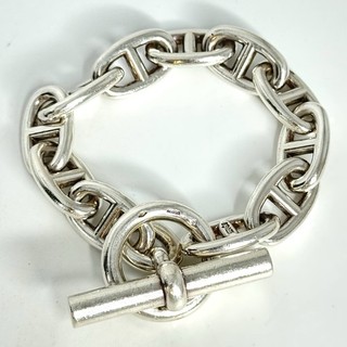 Hermes Sterling Silver 14mm Chain D’Ancre Toggle Bracelet 8.25” 104.7 Grams