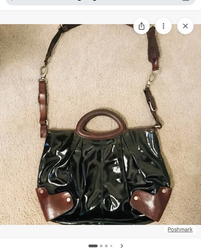 Marni Designer Women’s Hobo Bag Black/Brown Top Handle Crossbody Strap Silver