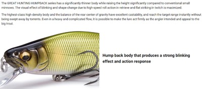 MEGABASS GREAT HUNTING 64 HUMPBACK - Fish In Golfe