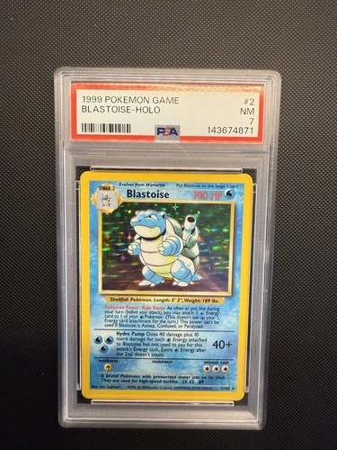 1999 POKEMON GAME #2 BLASTOISE-HOLO PSA 7