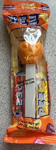 PEZ Halloween Jack O Laterne Kürbis weißer Stiel 5,9 neu Cello versiegelt - Bild 1 von 4