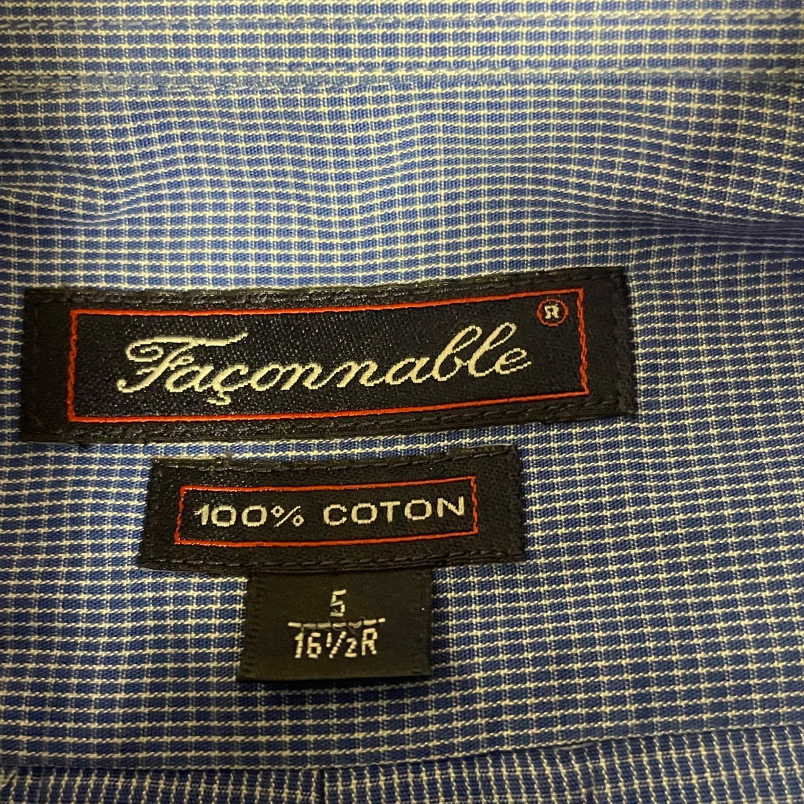 Faconnable Micro Box Checked Cotton Button Down D… - image 6