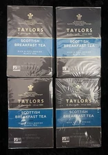 Taylors of Harrogate Scottish Breakfast Full-Bodied Black Tea 50 Bags (4 Boxes)