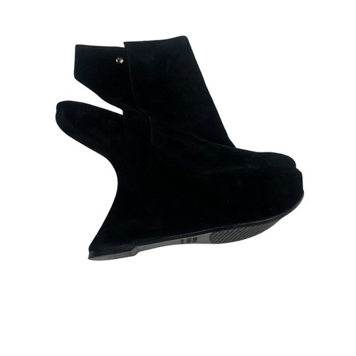 Stuart Weitzman Black Suede Platform Heels Open Toe Women’s Size 6.5 EUC - Picture 1 of 12