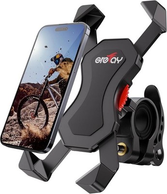 Grefay Universal Bicycle Mobile Phone Holder for 3.5 - 6.5 In. Smartphone with 3