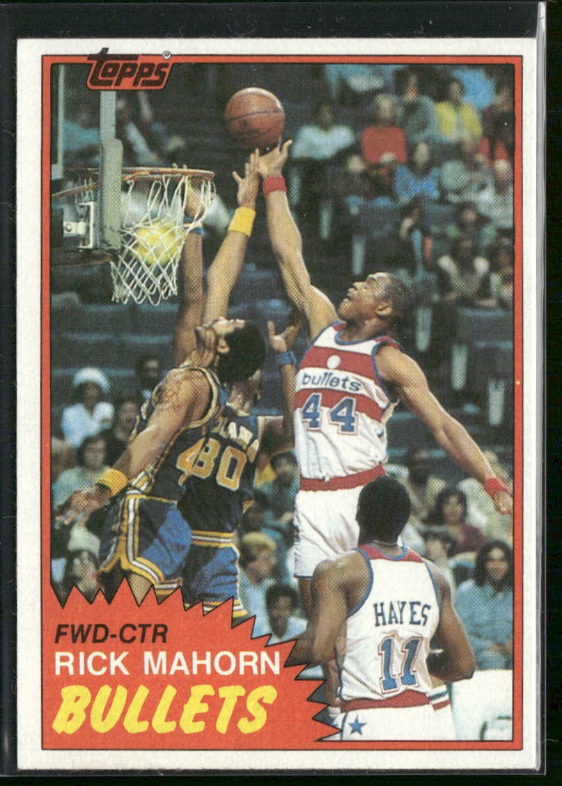 1981-82 Topps Rick Mahorn RC #E98 Washington Bullets