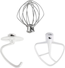 3 Pack Mixer Attachments for Kitchen Aid 4.5-5 Quart Tilt-Head Stand Mixers