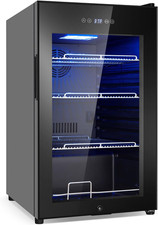Beverage Refrigerator 17 Inch Wide - 126 Can Beverage Cooler with Glass Door  C