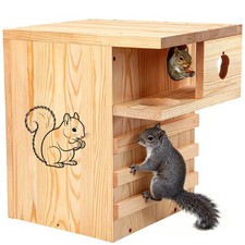 Large Squirrel House for Outside with Predator Guard, Squirrel Nesting Box wi...
