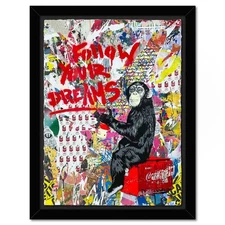 Mr. Brainwash, "Everyday Life" Framed Unique (UNIQ) Mixed Media, Hand Signed wit