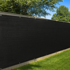 6x50FT Fence Privacy Screen Black HDPE Shade Cloth Winter Garden Patio Deck Gift