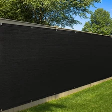 6x50FT Fence Privacy Screen Black HDPE Shade Cloth Winter Garden Patio Deck Gift