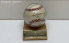 Reggie Jackson Signed Baseball - Brass Plaque "Compaq teams with Reggie Jackson"