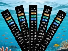 Job lot of 100 pcs x LCD ADHESIVE STRIP THERMOMETER STICK ON FISH TANK AQUARIUM