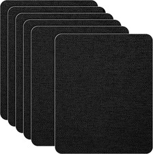 Coarse Linen Repair Patches, 6 Piece Self-Adhesive Linen Fabric Patches, Multi C