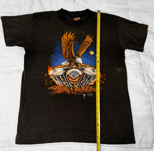 Vintage Single Stitch 1989 Harley Davidson Eagle Grail 3D Emblem T Shirt Size L by Harley-Davidson, Size L, $150 - Photo 8