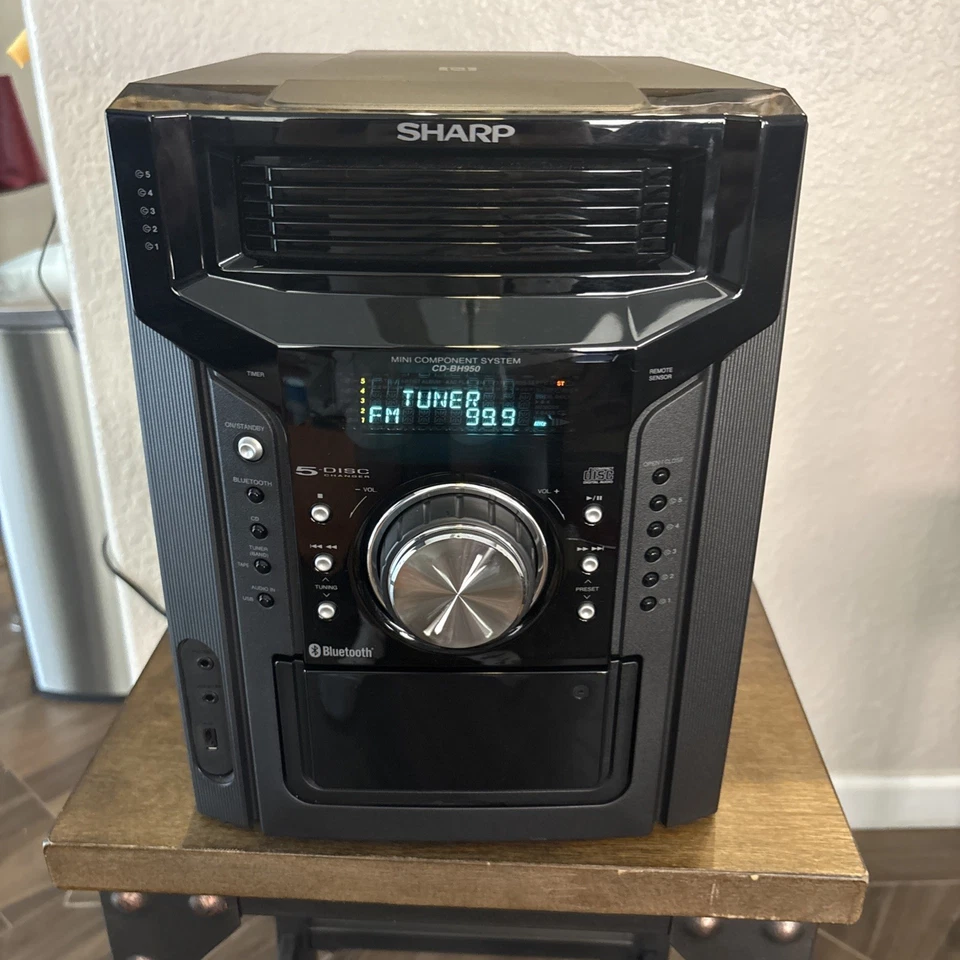 Sharp CD-BH950 5-Disc Mini Component System CD & Tape Player Bluetooth Radio - Image 2 of 4