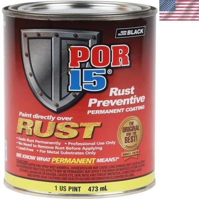 Protective Rust Preventive Coating - 16 Oz Semi-Gloss Black for Metal and More