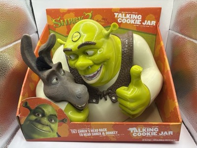 Shrek and Donkey Shrek 2 Talking Cookie Jar Dreamworks 2004 New In Box & Working