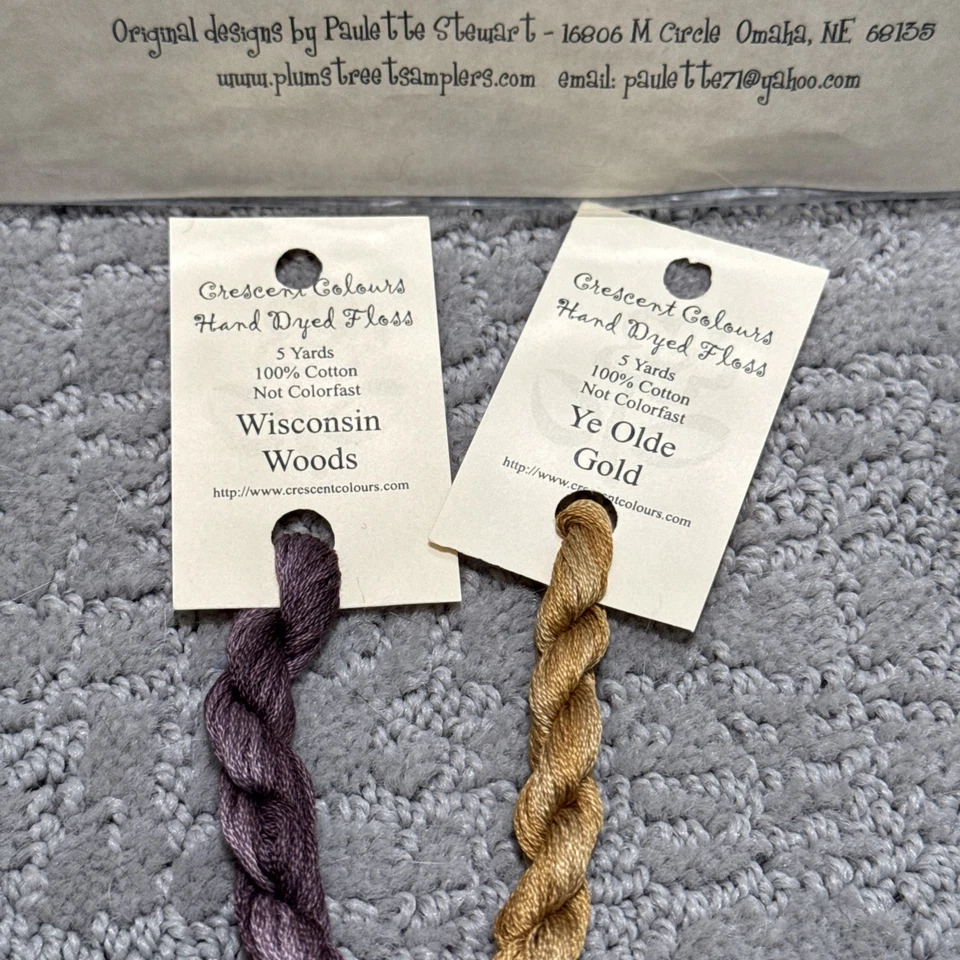 Plum Street Samplers Salem Sisters II Cross Stitch Pattern 2 Called For Floss - Image 3 of 4