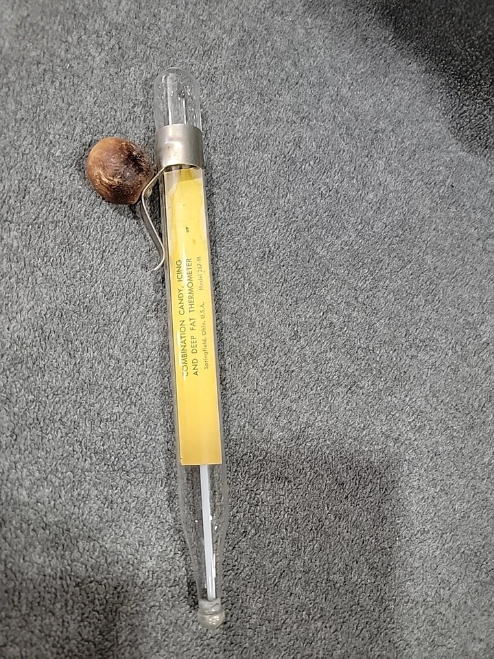 Vintage Glass Candy Icing Deep Fry Cooking Thermometer Chaney Taylor Springfield - Image 2 of 4