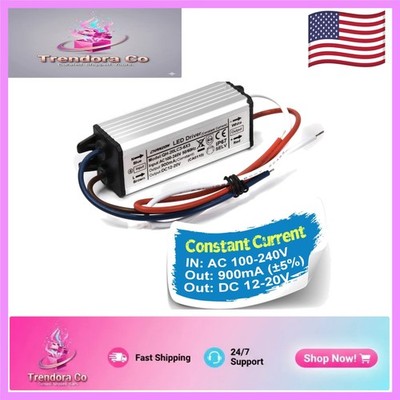 High-Efficiency 900mA LED Driver for COB Chips - 100-240V Input, Easy Install