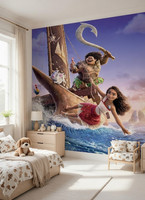 Disney Moana Foto Tapete Wandbild Blau 78X98 Zoll Kinderzimmer 4 Elemente