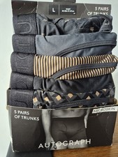 Marks & Spencer 5 Pack Autograph Microskin Trunks Camel Mix Large 36-38"  £40
