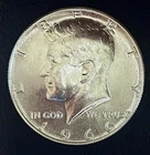 1966 P Kennedy Half Dollar 40% Silver AU Lightly Circulated