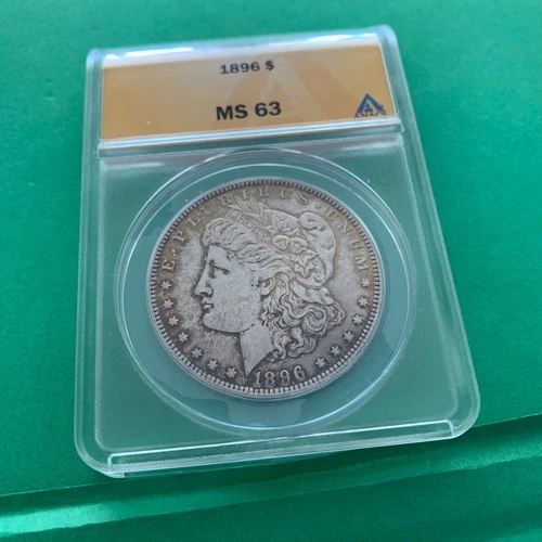 1896 MS63 in ANACS Holder Morgan Silver Dollar Free Shipping in USA