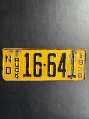 1938 North Dakota License Plate TRUCK 16-641