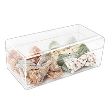 Hair Accessories Organizer for Girls, Acrylic Hair Bow Tie Clip Scrunchie Hol...