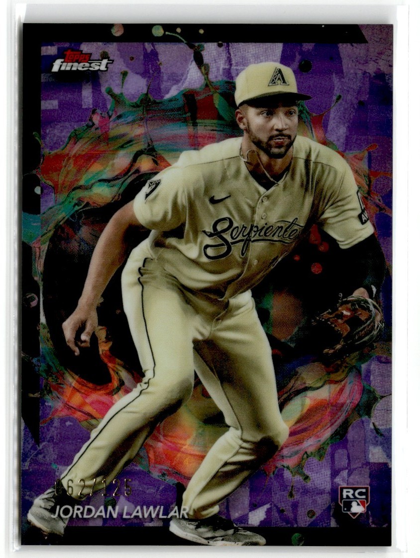 2024 TOPPS FINEST PURPLE REFRACTOR RARE JORDAN LAWLAR RC /125 DIAMONDBACKS #239