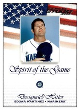 Edgar Martinez 2002 Donruss Studio Spirit of the Game #SG-11 Mariners