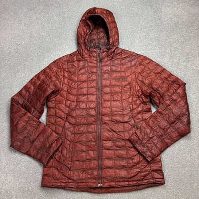 North Face Jacke Erwachsene klein braun Puffer isoliert Bomber Thermoball Kap...