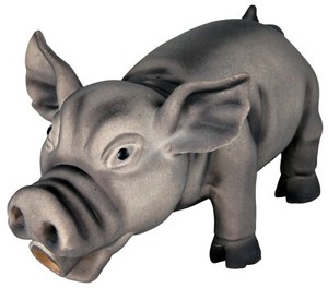 Trixie Schwein mit Original-tierstimme Latex 17 Cm grau