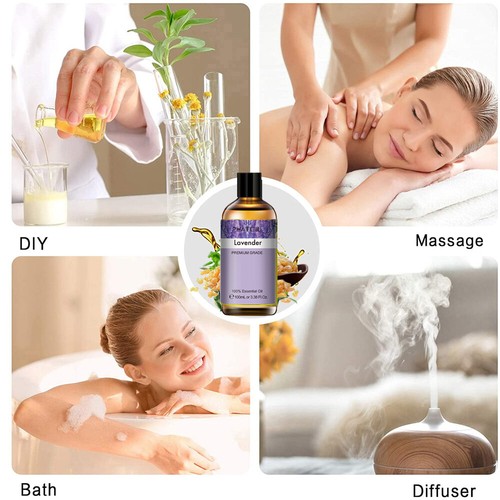 100ml Essential Oil Pure & Natural Aromatherapy Diffuser Body Oils Lavender Oil - Picture 5 of 24