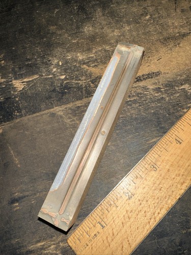 Printing Block “ Border Edge, Lit Candles “ Copper Face - Picture 3 of 8