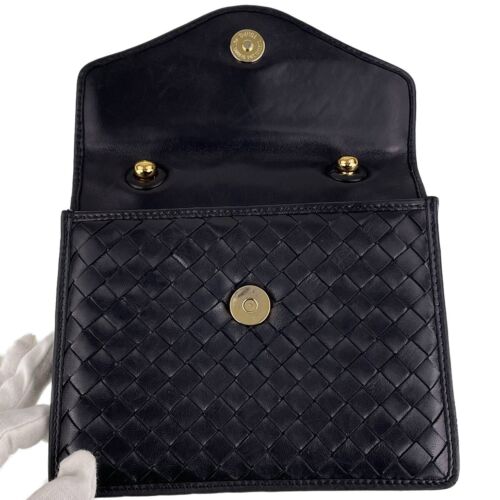 BOTTEGA VENETA Handtasche Intrecciato Schildpatt 2-Wege Leder schwarz 2716 - Bild 15 von 24